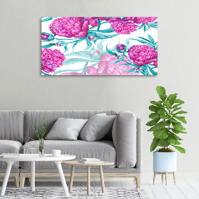Foto quadro su tela Peonie rosa