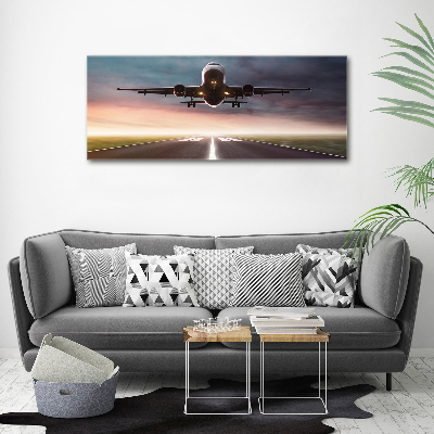Foto quadro su tela Un aereo in fase di decollo