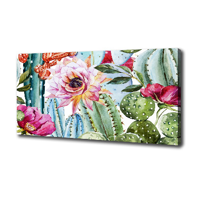 Foto quadro su tela Cactus e fiori