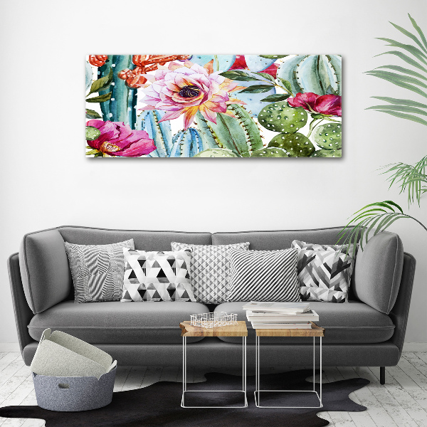 Foto quadro su tela Cactus e fiori