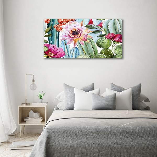 Foto quadro su tela Cactus e fiori