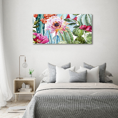 Foto quadro su tela Cactus e fiori