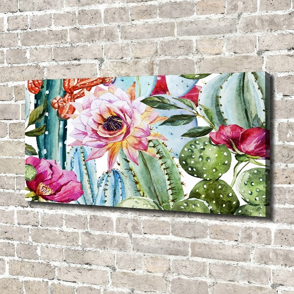 Foto quadro su tela Cactus e fiori