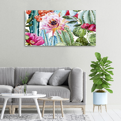 Foto quadro su tela Cactus e fiori