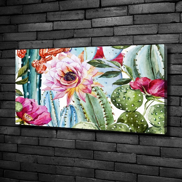 Foto quadro su tela Cactus e fiori
