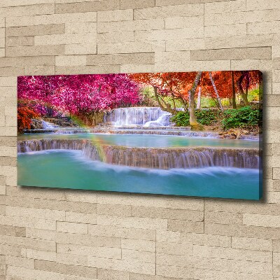 Foto quadro su tela Cascata nella foresta