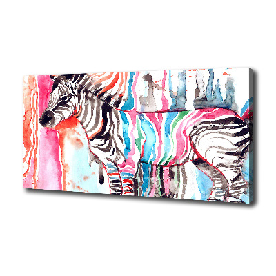 Quadro su tela Zebra colorata