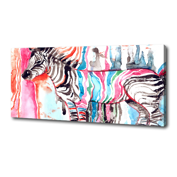 Quadro su tela Zebra colorata
