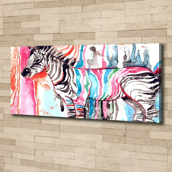 Quadro su tela Zebra colorata