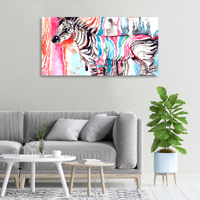 Quadro su tela Zebra colorata