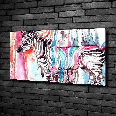 Quadro su tela Zebra colorata