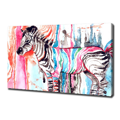 Quadro su tela Zebra colorata