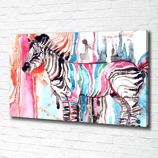 Quadro su tela Zebra colorata
