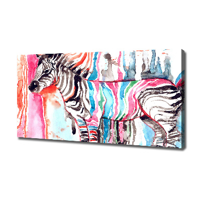 Quadro su tela Zebra colorata