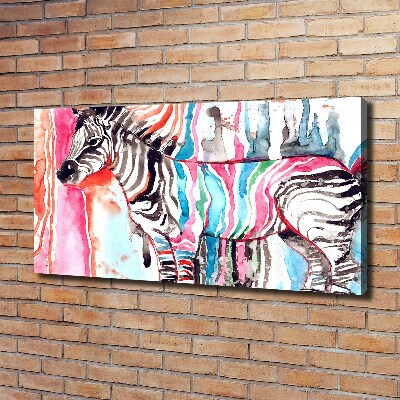 Quadro su tela Zebra colorata