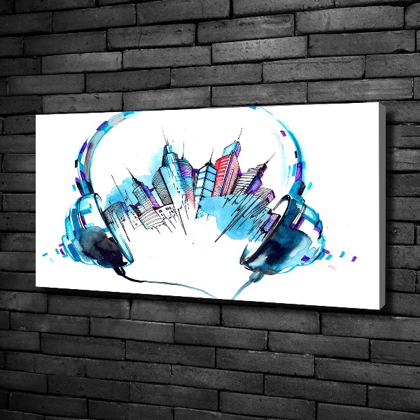 Quadro stampa su tela Suoni della città
