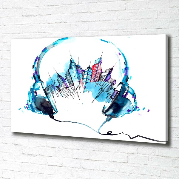 Quadro stampa su tela Suoni della città