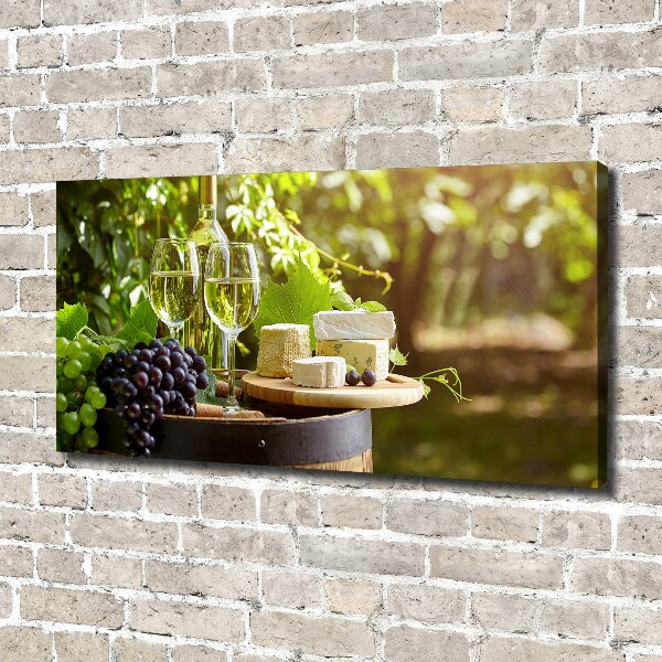 Foto quadro su tela Vino e stuzzichini