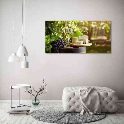Foto quadro su tela Vino e stuzzichini