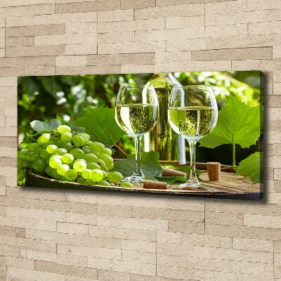 Quadro stampa su tela Vino bianco e frutta