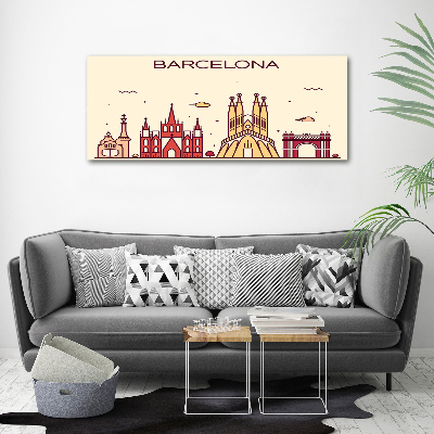 Quadro su tela L'iscrizione Barcellona