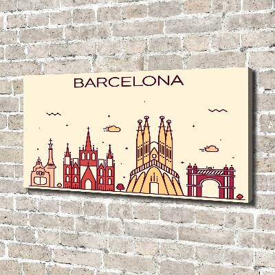 Quadro su tela L'iscrizione Barcellona