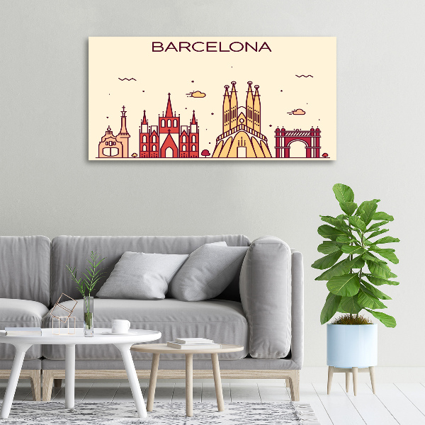 Quadro su tela L'iscrizione Barcellona
