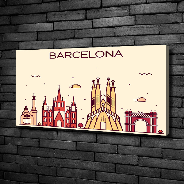 Quadro su tela L'iscrizione Barcellona