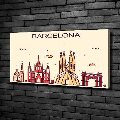 Quadro su tela L'iscrizione Barcellona