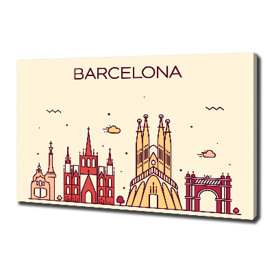 Quadro su tela L'iscrizione Barcellona