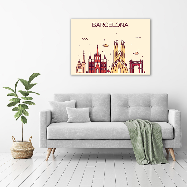 Quadro su tela L'iscrizione Barcellona