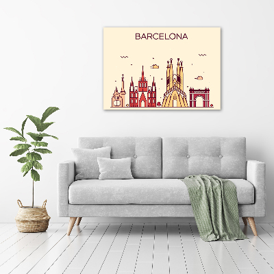 Quadro su tela L'iscrizione Barcellona