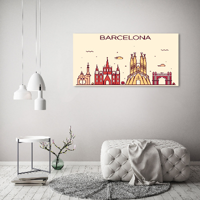 Quadro su tela L'iscrizione Barcellona