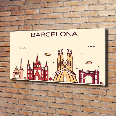 Quadro su tela L'iscrizione Barcellona