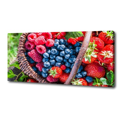 Quadro su tela Un cesto di frutti di bosco