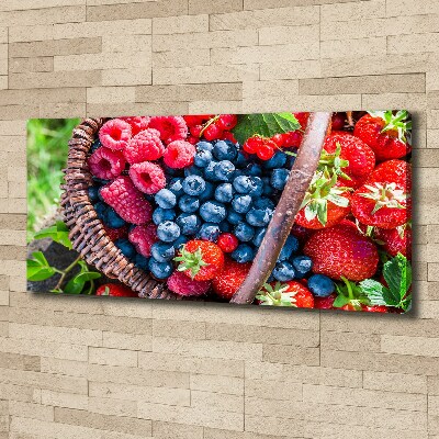 Quadro su tela Un cesto di frutti di bosco