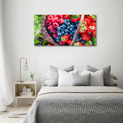 Quadro su tela Un cesto di frutti di bosco