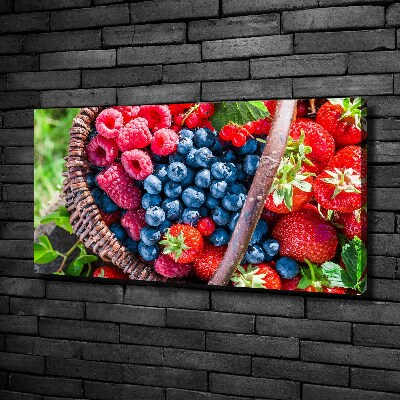Quadro su tela Un cesto di frutti di bosco