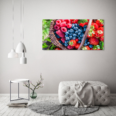 Quadro su tela Un cesto di frutti di bosco