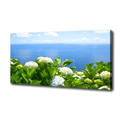 Quadro su tela Fiori in riva al mare