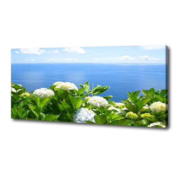 Quadro su tela Fiori in riva al mare