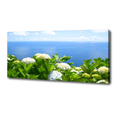Quadro su tela Fiori in riva al mare