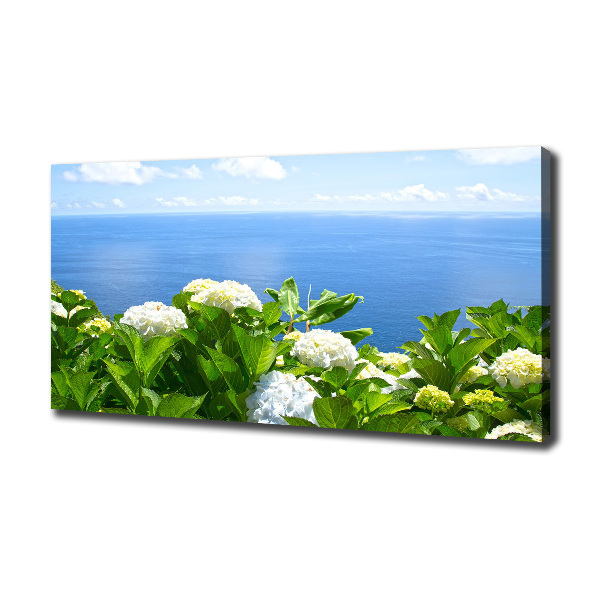 Quadro su tela Fiori in riva al mare