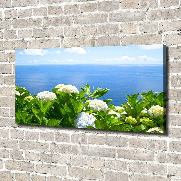 Quadro su tela Fiori in riva al mare