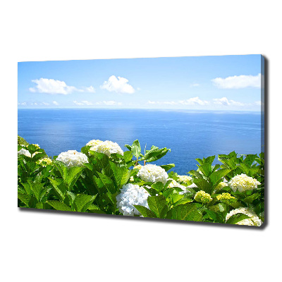 Quadro su tela Fiori in riva al mare