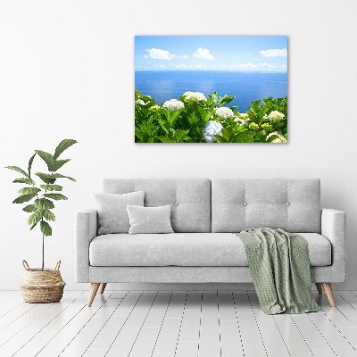Quadro su tela Fiori in riva al mare