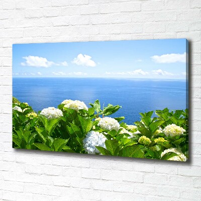 Quadro su tela Fiori in riva al mare