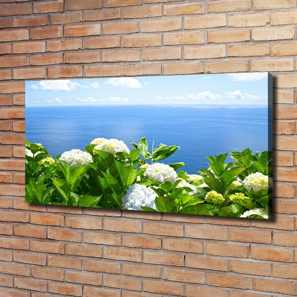 Quadro su tela Fiori in riva al mare