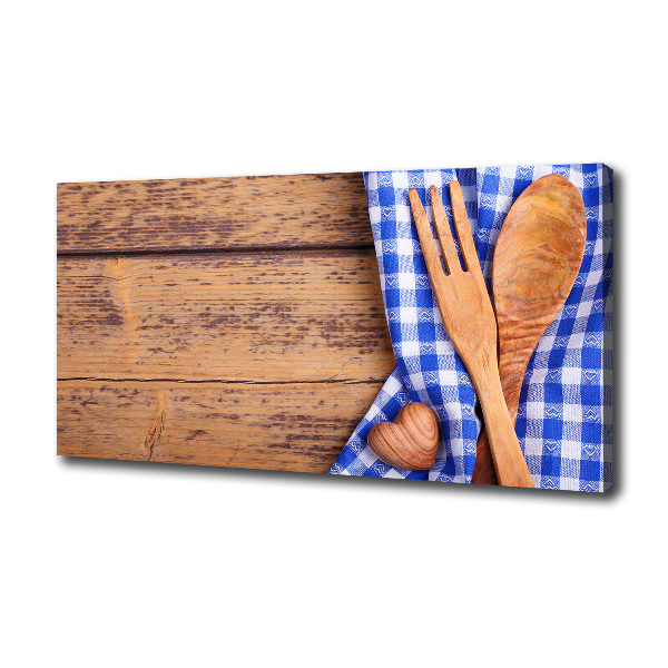 Foto quadro su tela Utensili in legno