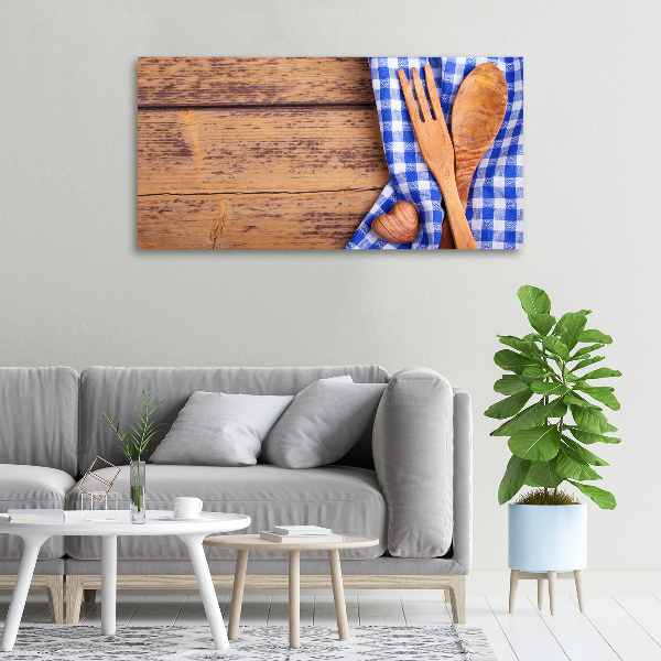 Foto quadro su tela Utensili in legno
